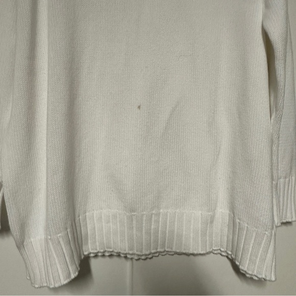 LABO ART White 100% Cotton Knit Sweater Made In Italy Size 0 - Picture 5 of 9